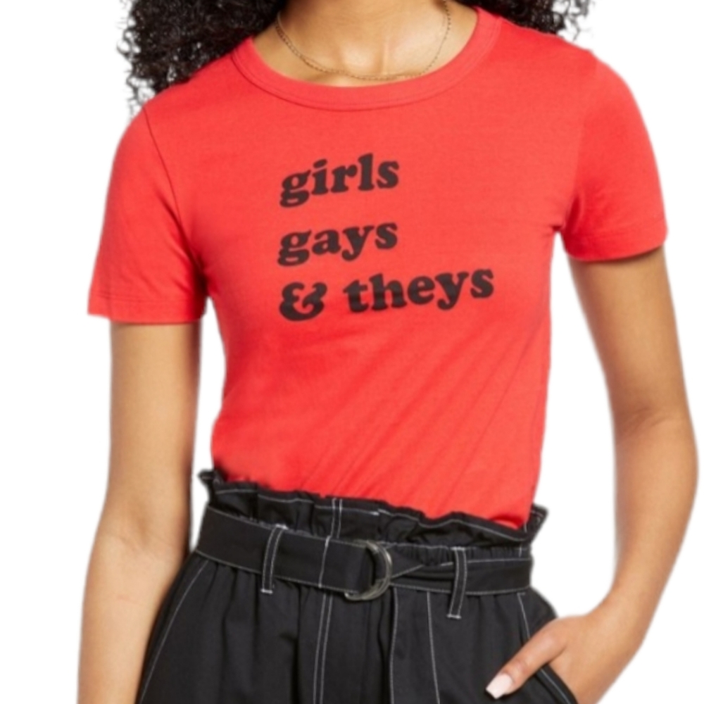 BP. Pride Graphic Shrunken Tee Shirt - Picture 1 of 8